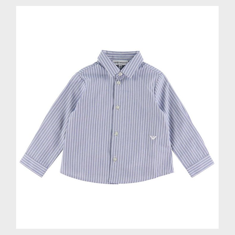 Emporio Armani Skjorte - Bl/Hvidstribet