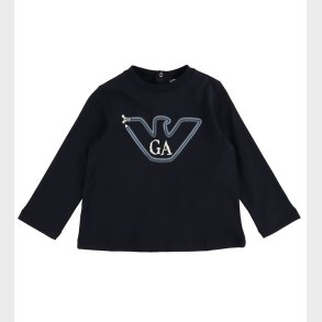 Emporio Armani Bluse - Navy m. Logo