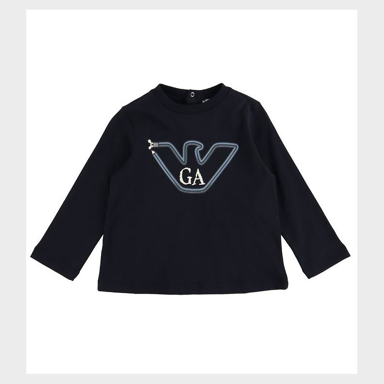 Emporio Armani Bluse - Navy m. Logo