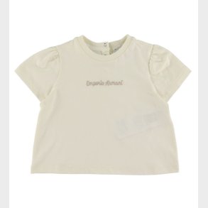 Emporio Armani T-shirt - Hvid m. Beige