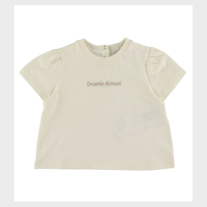 Emporio Armani T-shirt - Hvid m. Beige