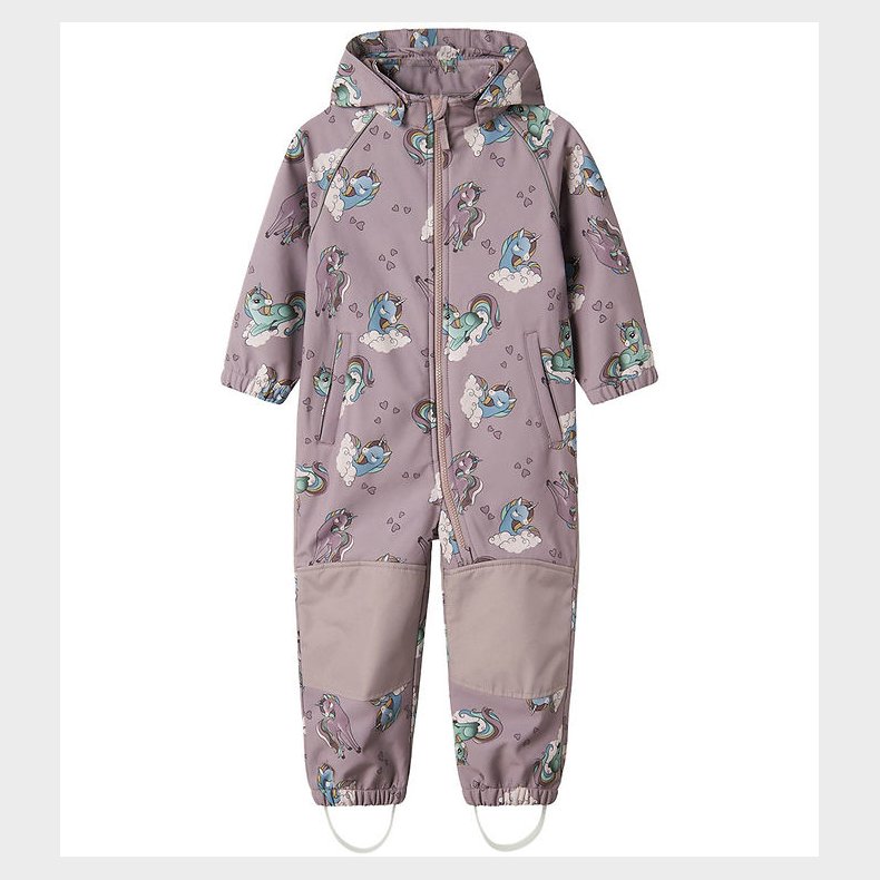 Name It Softshelldragt m. Fleece - Noos - NmfAlfa08 - Purple Dov