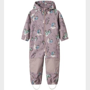 Name It Softshelldragt m. Fleece - Noos - NmfAlfa08 - Purple Dov