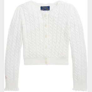 Polo Ralph Lauren Cardigan - Strik - Hvid m. Hulmnster