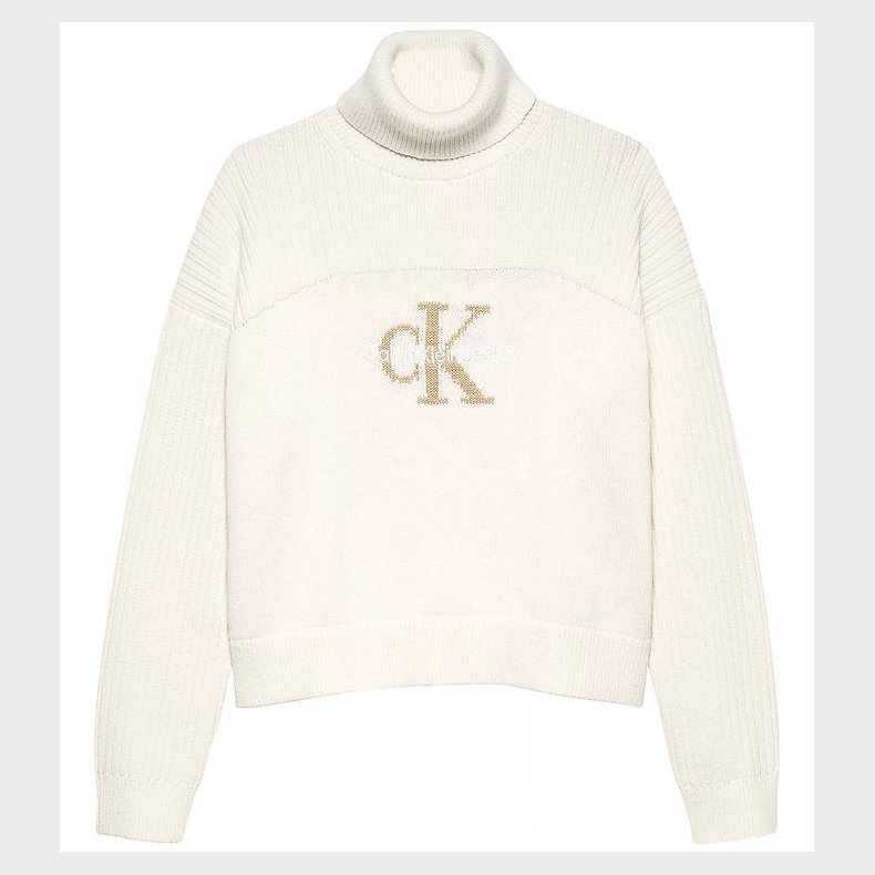 Calvin Klein Bluse - Strik - Monologo Rollneck - Ivory