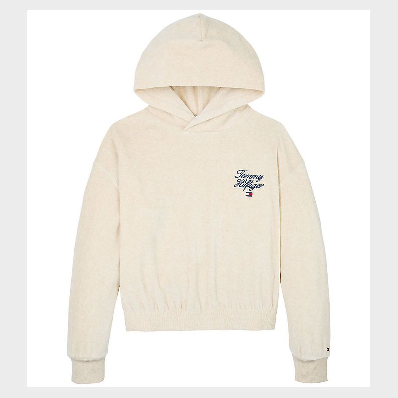 Tommy Hilfiger Httetrje - Velour - Script - Heathered Oat