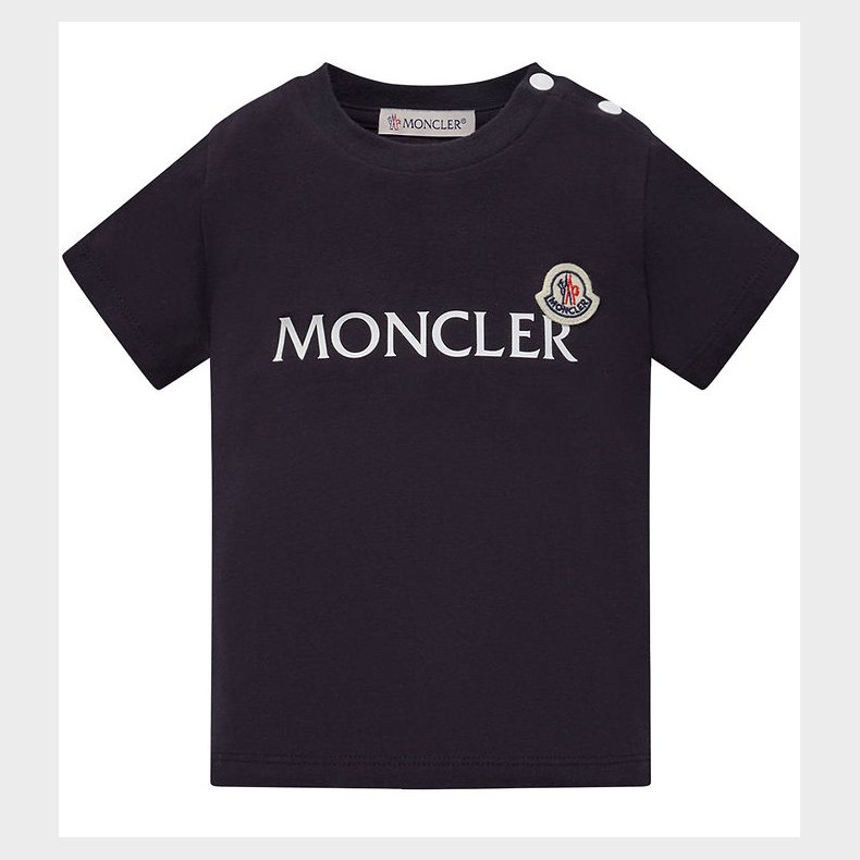Moncler T-shirt - Medium Blue m. Hvid