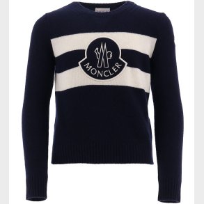 Moncler Bluse - Uld - Navy m. Hvid