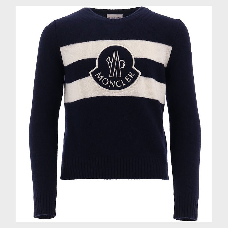 Moncler Bluse - Uld - Navy m. Hvid