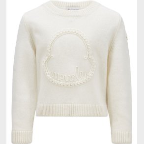 Moncler Bluse - Uld - Hvid m. Logo