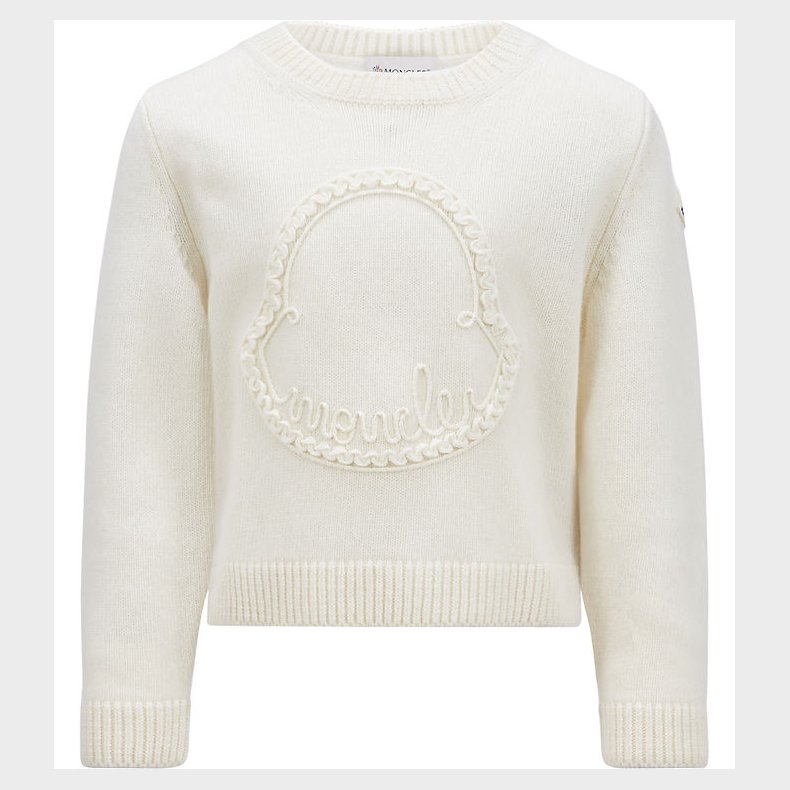 Moncler Bluse - Uld - Hvid m. Logo