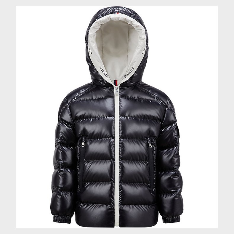 Moncler Dunjakke - Ganzorig - Medium Blue m. Hvid
