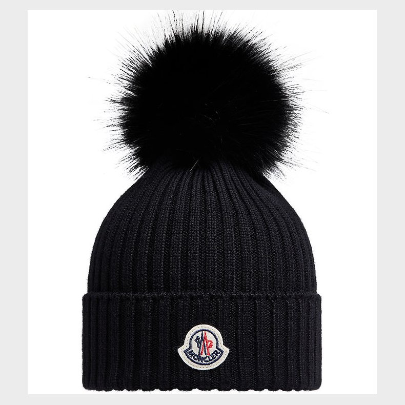 Moncler Hue - Uld - Sort m. Kvast