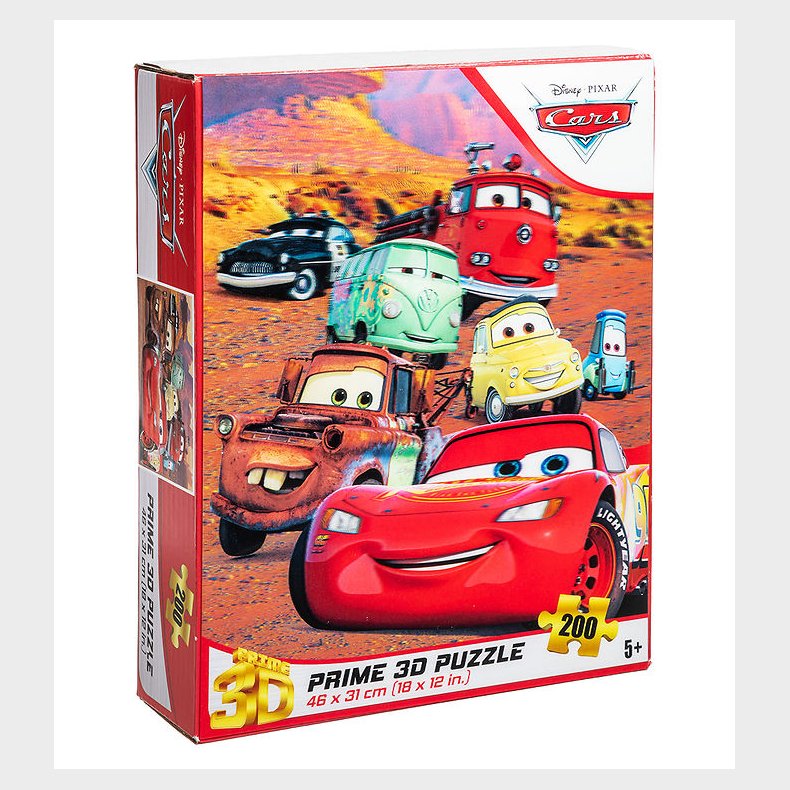 Prime 3D Puzzle Puslespil - 3D - 200 Brikker - Cars