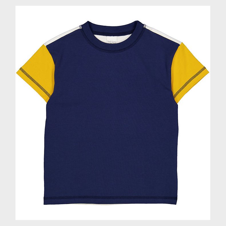 Freds World T-shirt - BMX - Academy/Hvid/Gul