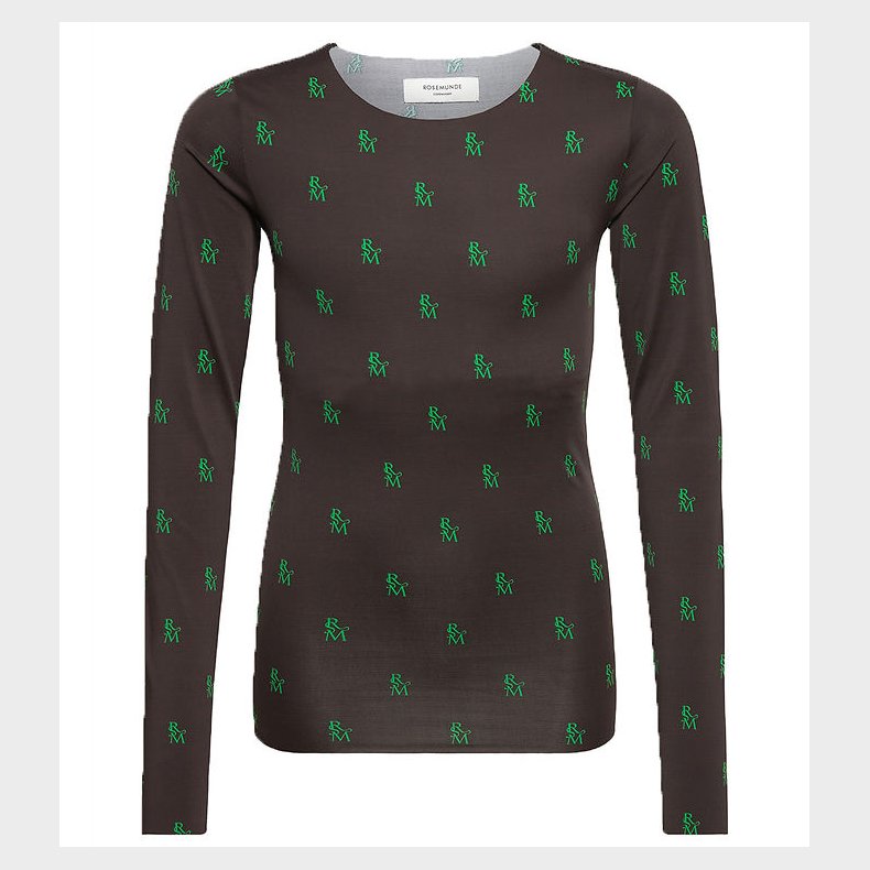 Rosemunde Bluse - Rsmn Monogram Green Print