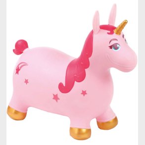 Ludi Hoppedyr - Enhj�rning - Pink/Guld