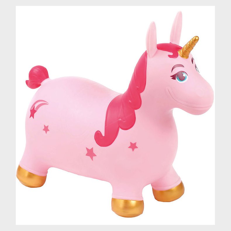 Ludi Hoppedyr - Enhj�rning - Pink/Guld