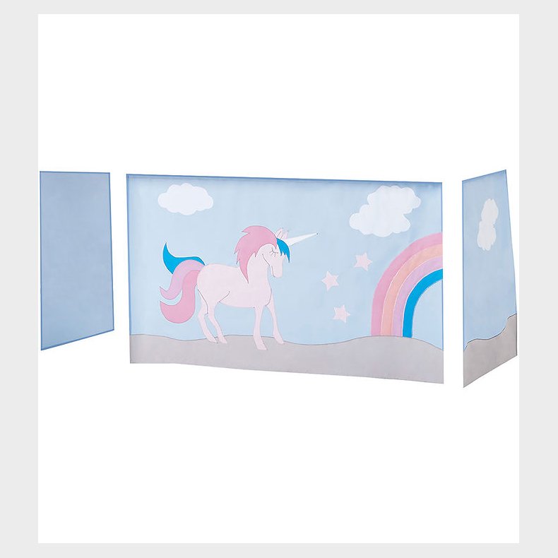 Hoppekids Forhng Til Halvhj Seng - 70x160 cm - Enhjrning