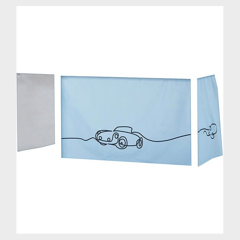 Hoppekids Forhng Til Halvhj Seng - 70x160 cm - Biler