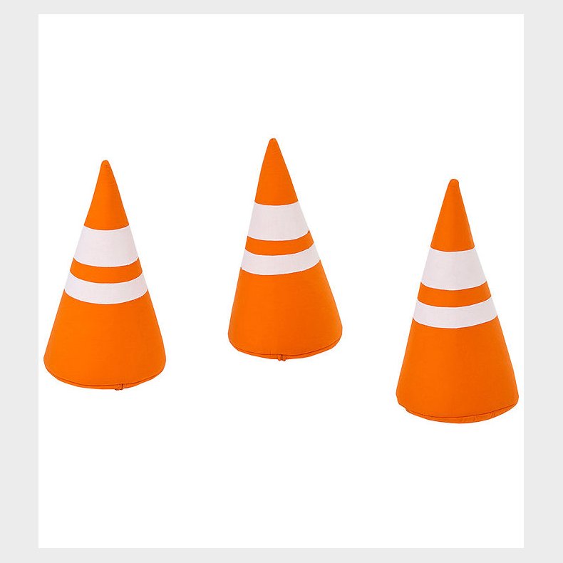 Hoppekids Keglest - 3-pak - Orange/Hvid