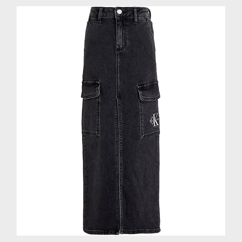 Calvin Klein Nederdel - Maxi Denim - Charcoal Grey