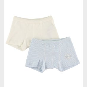 Petit Bateau Boxershorts - 2-pak - Hvid/Bl