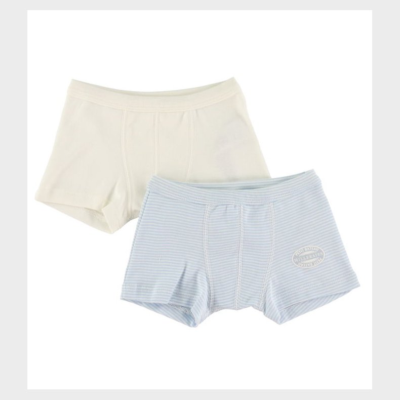 Petit Bateau Boxershorts - 2-pak - Hvid/Bl