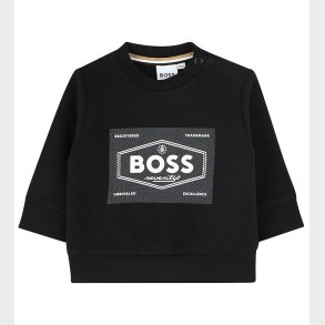 BOSS Sweatshirt - Sort m. Hvid