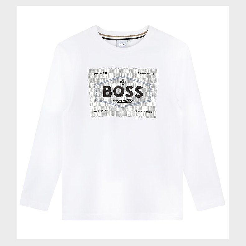 BOSS Bluse - Hvid m. Sort
