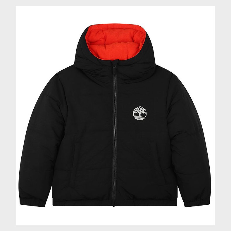 Timberland Dynejakke/Fleecejakke - Vendbar - Sort/Orange