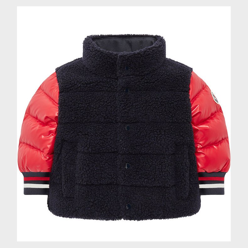 Moncler Dunjakke m. Fleece - Tyler - Navy m. R�d