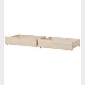 Hoppekids Skuffer m. Hjul - 2 stk. - 70x160 cm - Natur
