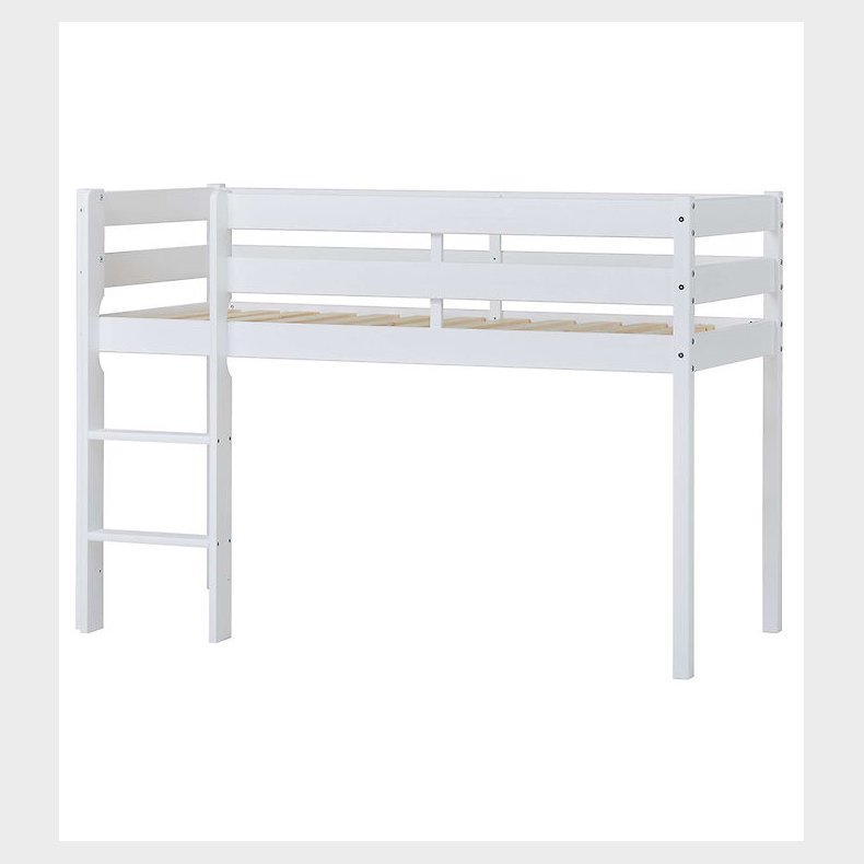 Hoppekids Seng - Halvhj - ECO Comfort - 116x76x114 cm - Hvid
