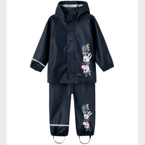 Name It regntj m. Seler - PU - NmmJetsu PeppaPig - Dark Sapphir