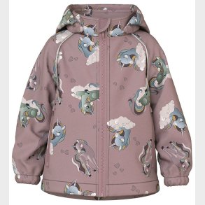 Name It Softshelljakke m. Fleece - NmfAfla08 - Purple Dove m. En