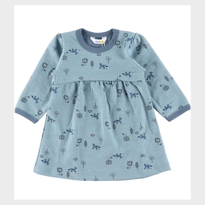 Joha Kjole - Uld/Bomuld - A-Shape - Blgrn