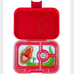 Yumbox Madkasse m. 4 Rum - Bento Panino - Wow Red - Dino Tray