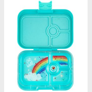 Yumbox Madkasse m. 4 Rum - Bento Panino - Misty Aqua - Rainbow T