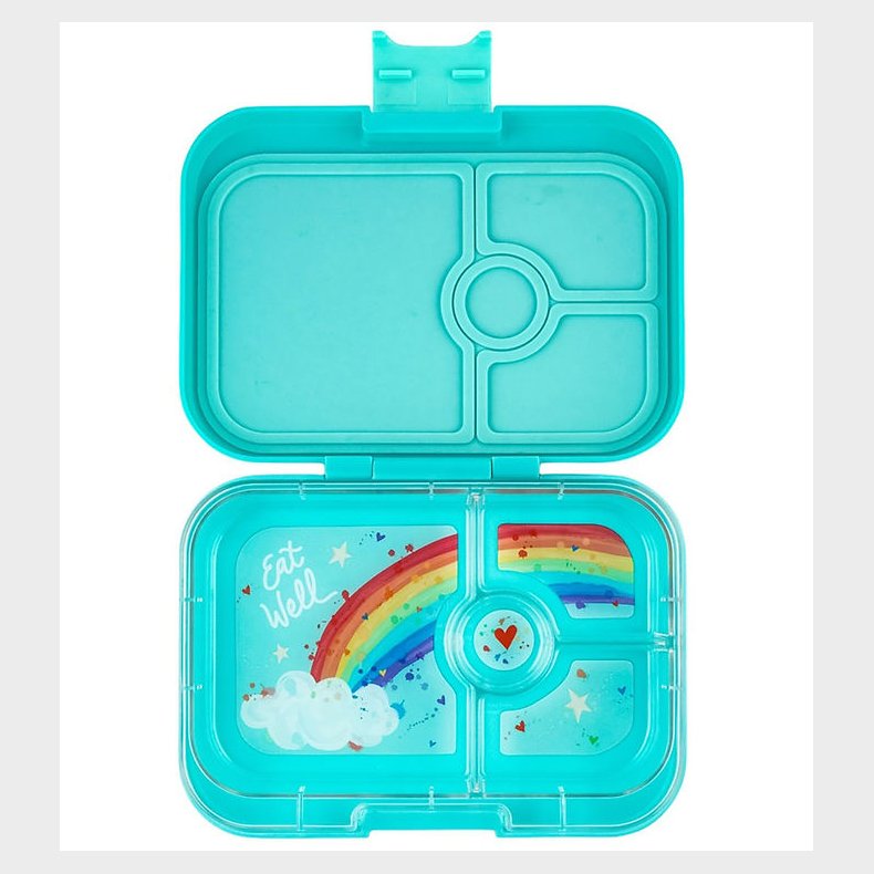 Yumbox Madkasse m. 4 Rum - Bento Panino - Misty Aqua - Rainbow T