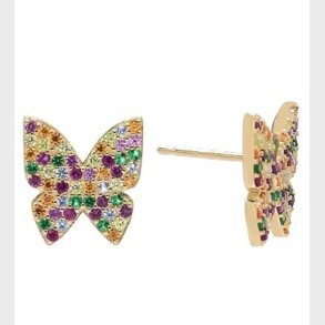 MillaVanilla reringe - Sommerfugl - Guld/Multi