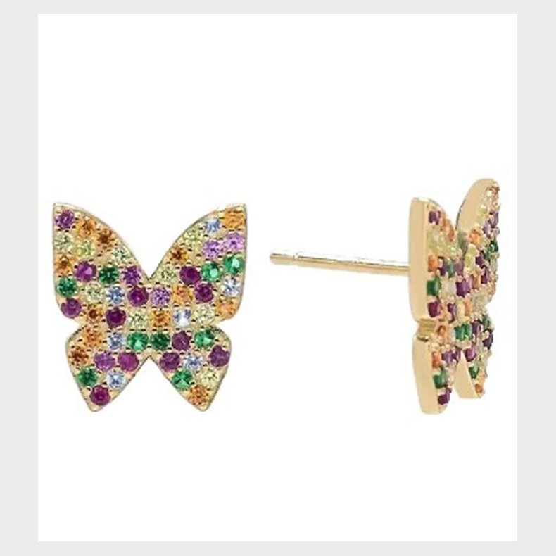 MillaVanilla reringe - Sommerfugl - Guld/Multi