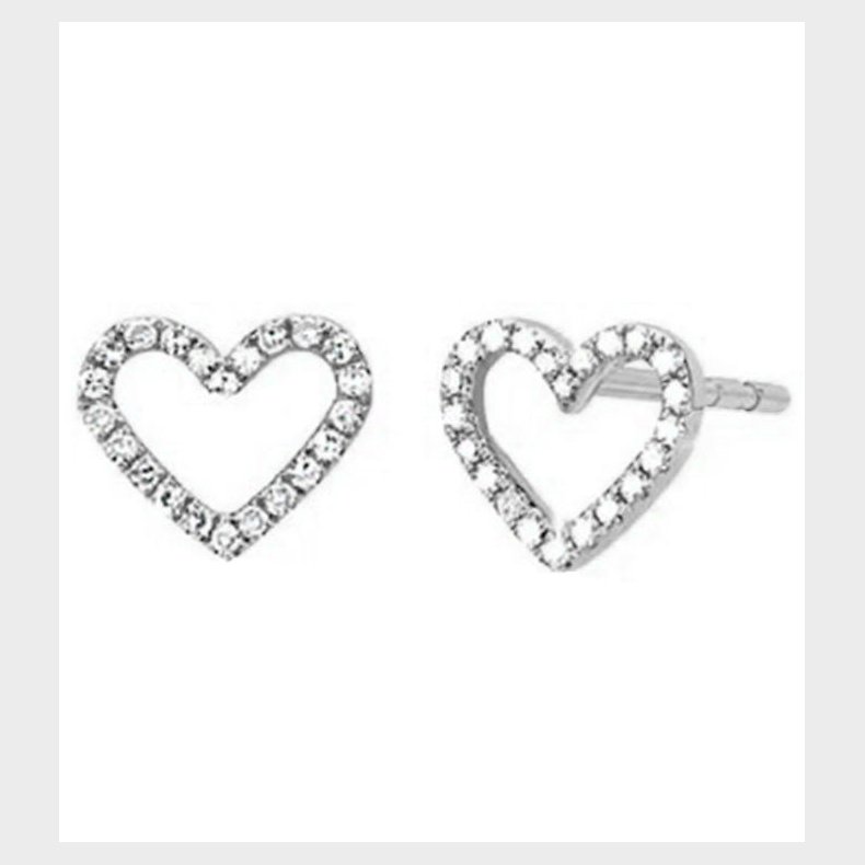 MillaVanilla �reringe - Hjerte - S�lv