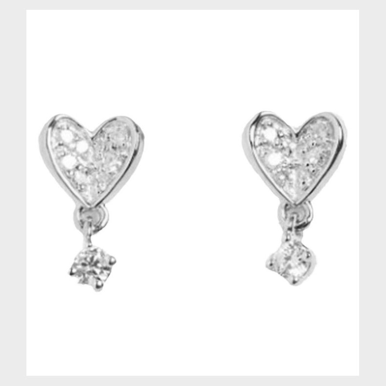 MillaVanilla �reringe - Hjerte - S�lv