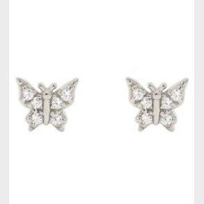 MillaVanilla reringe - Sommerfugl - Bling/ Slv