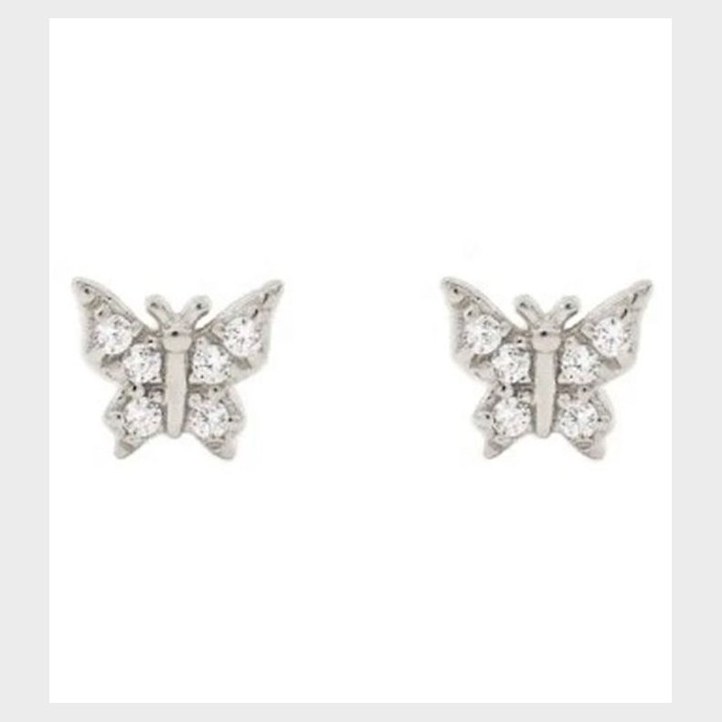 MillaVanilla �reringe - Sommerfugl - Bling/ S�lv