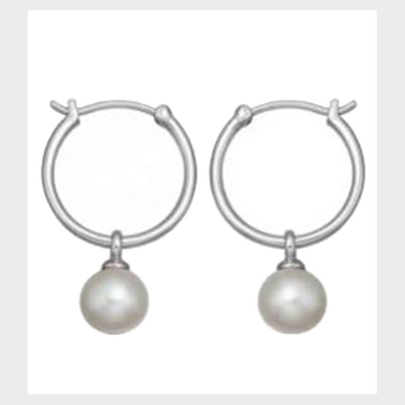 MillaVanilla reringe - Perle Hoops - Slv