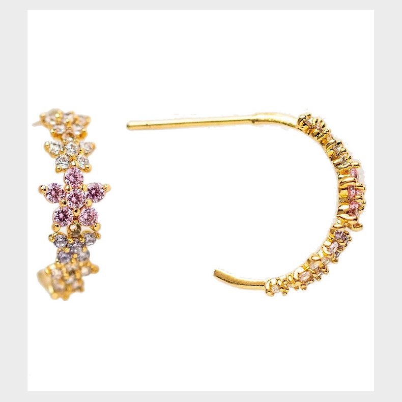 MillaVanilla �reringe - Blomster - Pastel/Guld