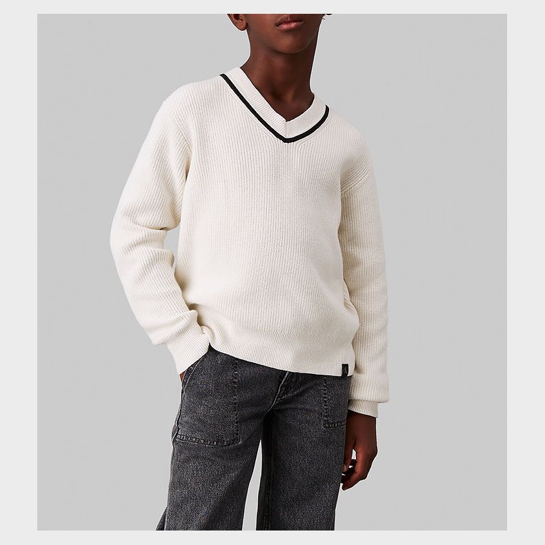 Calvin Klein Bluse - Strik - Hvid