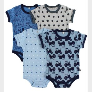 Pippi Bodyer K/ - 4-pak - Bl/Lysebl m. Mnster